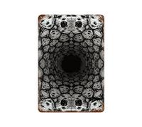 ZEUDFBSA Póster de metal para decoración de pared con caras abstractas, 30 x 20 cm