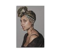ZEUDFBSA Póster decorativo de Alicia Keys Singer para pared, lienzo e impresión artística moderna para decoración de dormitorio familiar, 20 x 30 cm
