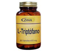 Suplementos Zeus L-TRIPTÓFANO 635-ZE | Favorece la regulación del ciclo diario, sintetiza la serotonina | Complemento Alimenticio a base de L-Triptófano | 100% Vegano | 30 Cápsulas Vegetales