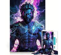 Zeus Desatado︰ Furia Divina Rompecabezas de 1000 Piezas para Adultos Entrenamiento Mental Diversión Corte láser de Primera Calidad Actividad Relajante para Grupos en Interiores (38x52cm)