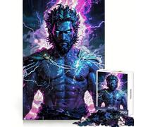 Zeus Desatado︰ Furia Divina Rompecabezas de 1000 Piezas para Adultos Regalos para Adultos Diversión Intelectual Pasatiempo Relajante Bordes precisos Regalo Memorable (38x26cm)