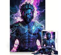 Zeus Desatado︰ Rompecabezas Furia Divina 1000 Piezas para Adolescentes Entrenamiento Mental Diversión Fácil Corte Uniforme Elegante (38x52cm)