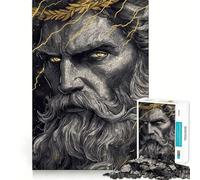 Zeus,Dios del Trueno Rompecabezas para Adultos de 1000 Piezas Juego de Memoria Mental Corte de Alta precisión Manualidad Tiempo de relajación Ejercicio Mental en casa (50x75cm)