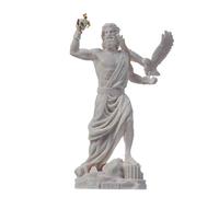 Zeus Dios Griego Júpiter Trueno Estatua Figurilla Alabastro 18 cm