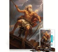 Zeus en una tormenta,Rompecabezas de 1000 Piezas para Adolescentes,Juego de Memoria,componentes Resistentes y de fácil manejo,portátil y fácil de Transportar (38x26cm)