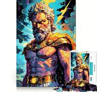 Zeus︰ Golden Thunderbolt,Rompecabezas de 1000 Piezas para Adultos,Entrenamiento Mental,diversión, Corte láser,Actividad Relajante para Grupos en Interiores (50x75cm)