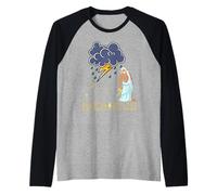 Zeus Greek God Thunder Lightning Bolt Storm Retro Mythology Camiseta Manga Raglan