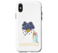 Zeus Greek God Thunder Lightning Bolt Storm Retro Mythology Carcasa para iPhone X/XS