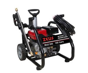 Zeus Hidrolimpiadora 4 Tiempos 124 Barras Limpiadora Alta Presión 160 Bares Motor Combustión Gasolina Caudal 450 L/h Bomba Aluminio Pistones Acero Inoxidable