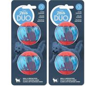 Zeus Juguete Interactivo para Perros Duo Pelota con Sonido, 5cm, 2ud (Paquete de 2)
