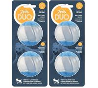 Zeus Juguete Interactivo para Perros Duo Pelota con Sonido y Reflectante, 6,3 cm, 2ud (Paquete de 2)