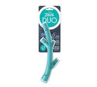 Zeus Juguete para Masticar Perro Duo Palo, 23 cm, Turquesa, Aroma a Pollo
