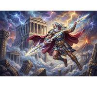 Zeus - Mitología Griega Puzzle 1000 Piezas Adultos Y Niños,Premium,Desafío,14 Años+,Deco Pared,Regalo Ideal,Rompecabezas,Anti-estrés,Relax,Reto,Cartón,Educativo 52x38cm