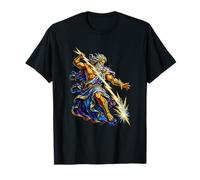 Zeus Mitología Griega Trueno Deidad Mosaico de vidrieras Camiseta