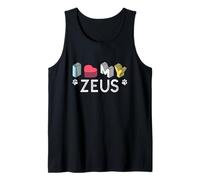 Zeus Nombre de Perro Personalizado Zeus Pet Lover Camiseta sin Mangas