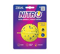 Zeus Pelota Ligera y Resistente con núcleo de Goma para Perros Nitro, L, Diámetro 7,6 cm
