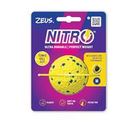 Zeus Pelota Ligera y Resistente con núcleo de Goma para Perros Nitro, M, Diámetro 6,4 cm