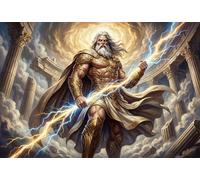 Zeus Puzzle 1000 Piezas Adultos Y Niños,Rompecabezas,14 Años+,Deco Pared Mitología Griega,Desafío,Premium,Cartón,Regalo Ideal,Anti-estrés,Relax,Reto,Educativo 38x26cm