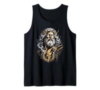 Zeus Rayo Dios Griego Mitología Tormenta Poder Retrato Arte Camiseta sin Mangas