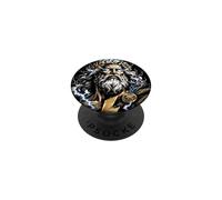 Zeus Rayo Dios Griego Mitología Tormenta Poder Retrato Arte PopSockets PopGrip Adhesivo