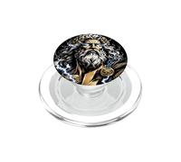 Zeus Rayo Dios Griego Mitología Tormenta Poder Retrato Arte PopSockets PopGrip para MagSafe