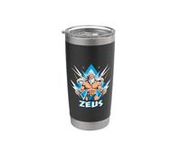 Zeus Rey De Los Dioses Griegos Mitología Amante Antigua Grecia Mitos Vaso térmico de acero inoxidable de doble pared