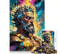 Zeus, Rey del Monte Olimpo Rompecabezas para Adultos de 1000 Piezas Ideal para desarrollar la Memoria, Relajarse y Disfrutar del Momento Bordes limpios (38x26cm)