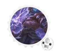 Zeus1 - Abridor magnético de botellas 2 en 1 con diseño de Dios griego con trueno, imanes para nevera de 3 pulgadas