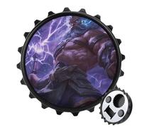 Zeus1 - Abridor magnético de botellas 2 en 1 con diseño de Dios griego con trueno, imanes para nevera de 3 pulgadas