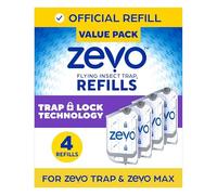 Zevo Repuesto de Trampa para Insectos voladores - para la Trampa para Moscas Zevo MAX y estándar para Interiores - Atrapa Mosquitos, Moscas de casa y Frutas - Fácil de Usar - Eliminación sin desorden