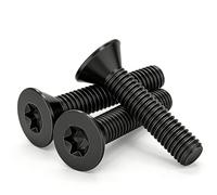 ZEVONDA 10 Piezas Tornillos de Cabeza Avellanada Torx M8 x 16mm Negro Tornillo Avellanado Mecánico de Acero Inoxidable A2 V2A Rosca Completa