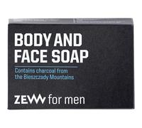 Zew For Men, Body & Face Soap Bar, Activated Carbon, Natural Ingredients, Moisturizing, For All Skin Types, 81g