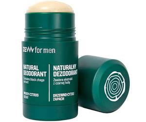 ZEW for Men Desodorante natural en barra con hub negro para hombres 80 g | Desodorante masculino | 97% de ingredientes naturales | Aroma a madera y cítricos | Protección contra el sudor 24 horas