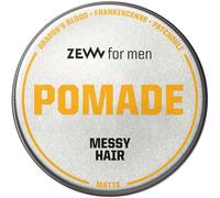 ZEW for Men Pomada para el pelo desordenado 100 ml | Pasta de pelo mate | Mango medio | Acabado mate | Fragancia de incienso y pachulí | Para cabello liso y rizado |