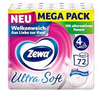 Zewa Papel higiénico ultra suave con contenido de pajita, 9 x 8 rollos