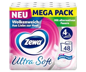 Zewa Papel higiénico ultra suave con parte de paja, 3 x 16 rollos