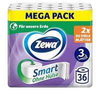 Zewa Smart - Papel higiénico sin manga, paquete grande de 36 rollos (9 x 4 x 300 hojas)