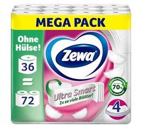 Zewa Ultra Smart - Papel higiénico (36 rollos de 280 hojas, 4 capas, color claro)
