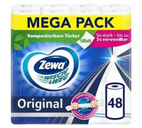 Zewa Wisch und Weg - Rollo de papel de cocina original, 12 paquetes (48 rollos x 45 hojas)