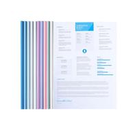 ZEXIJOW 10 piezas de encuadernación de hojas A4,Lomos transparentes,Carpeta de hojas A4,Capacidad para 100 hojas,Carpeta deslizante,Organizador de documentos para el hogar,La escuela y la oficina