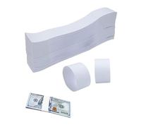 ZEXIJOW 150 unidades de tiras autoadhesivas para billetes,7.6 x 1.14 pulgadas,Cinta en blanco,Ideales para organizar y marcar dinero,Clasificación y almacenamiento conveniente