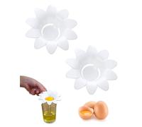 ZEXIJOW 2 Piezas Separador de huevos en forma de margarita,Herramienta de para separar yemas de huevo para la cocina y la repostería,Separador de huevos redondo para separar claras y yemas de huevo