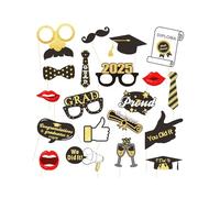 ZEXIJOW 20 Foto-Requisiten für die Abschlussfeier,Accesorios fotográficos divertidos,Accesorios de graduación,Decoración de fotografías para fiestas