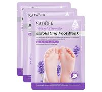 ZEXIJOW 3 Pares de Mascarilla hidratante para pies,Hidratantes,Reparan los talones y seca,Para pies secos y agrietados (Lavanda)