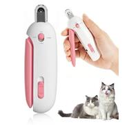 ZEXIJOW Cortauñas para Gato con Hoyo de Corte Ajustable en 4 Tamaños y Lima de Uñas Oculta, Corta Uñas Anti-Esplasheo Seguro para Gatitos y Gatos Interiores, Herramienta de Toilette