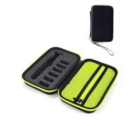 ZEXIJOW Funda Protectora Compatible con Philips OneBlade QP2520 QP2530 QP2620 QP2630 QP2734 QP2724 QP2824 QP230 QP250 QP220 QP437,Estuche Portátil EVA Rígido con Cremallera para Viaje,Negro + Verde