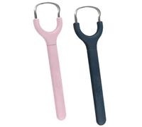 ZEXIJOW Limpiador de lengua,Raspador de lengua (2 piezas),Raspador de lengua en forma de Y,Raspador de lengua para combatir el mal aliento,Raspador de lengua en acero inoxidable 304(Azul Rosa)