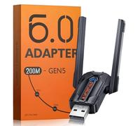 ZEXMTE Adaptador Bluetooth 6.0 para PC, receptor transmisor Bluetooth Plug & Play USB de doble antena, 200 m de largo alcance, chip Realtek RTL616, EDR & BLE, sin controladores para Windows 11/10/8