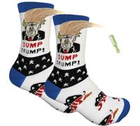ZEXOWIJ Calcetines Trump Novedosos, Unisex divertido regalo calcetines novedad, Divertidos y Lindos (Estilo 3)