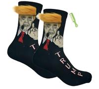 ZEXOWIJ Calcetines Trump Novedosos, Unisex divertido regalo calcetines novedad, Divertidos y Lindos (Estilo 1)